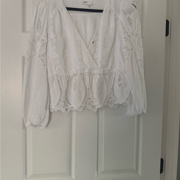 ba&sh White Lace ETLIN Blouse - Picture 2 of 6